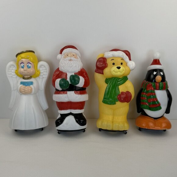 Vintage General Foam Christmas Blow Mold Light Topper Lot of 4 Yard Decor 10" - Picture 1 of 13